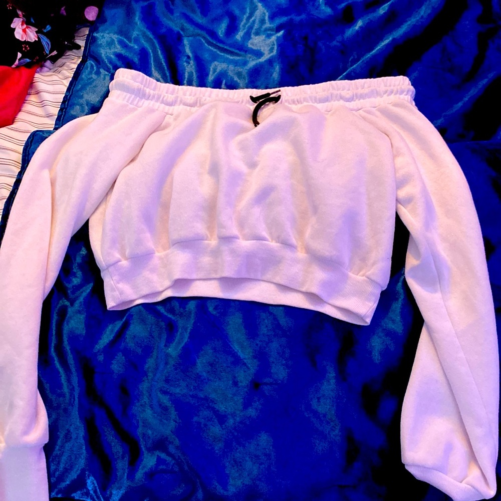 forever 21 crop top scrunch and tie at the top shirt
